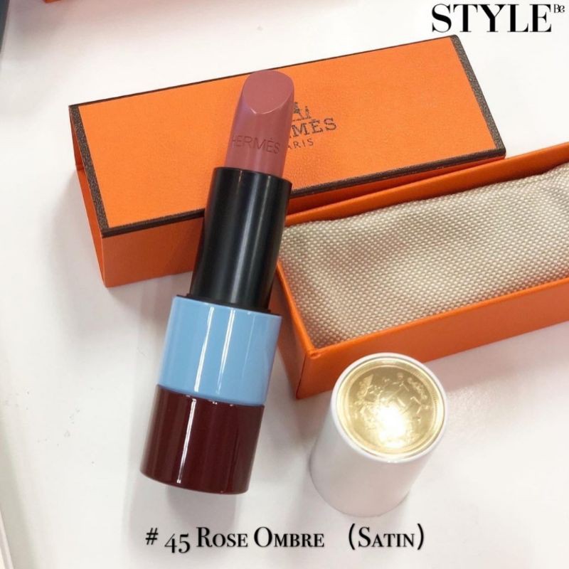HERMES SATIN LIPSTICK - 45 ROSE OMBRE LIMITED EDITION / HERMES LIPSTIK