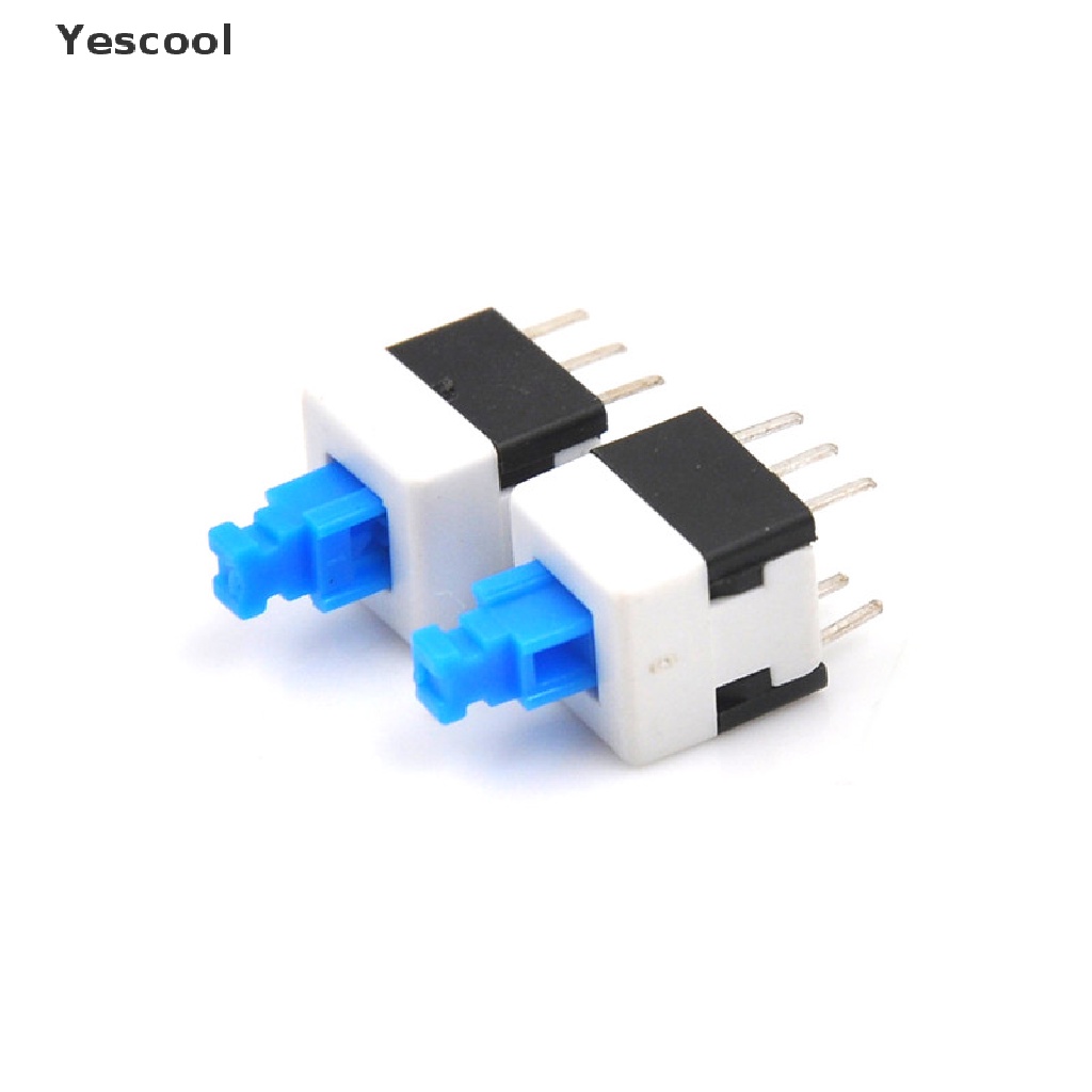 Yescool 10Pcs Tombol Switch Dua Baris 6 Pin Ukuran 8x8mm