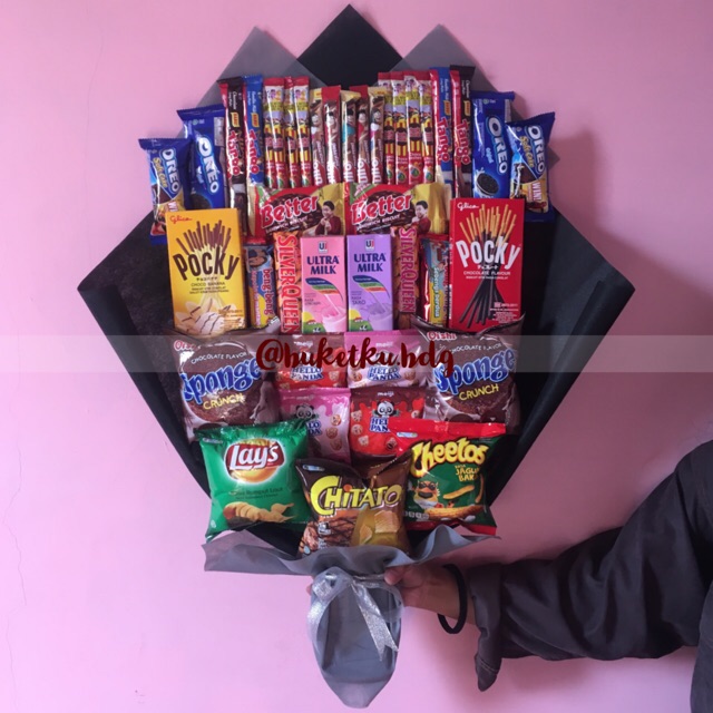 Exp Lama (COD) BUKET SNACK JUMBO [PO MAKS. 3 HARI] BOUQUET MAKANAN WISUDA Berkualitas