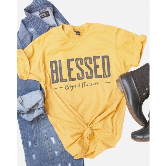 MYSTIQUE.ID-BAJU KAOS BLESSED BEYOND MEASURE T-SHIRT LUCU DAN AESTHETIC