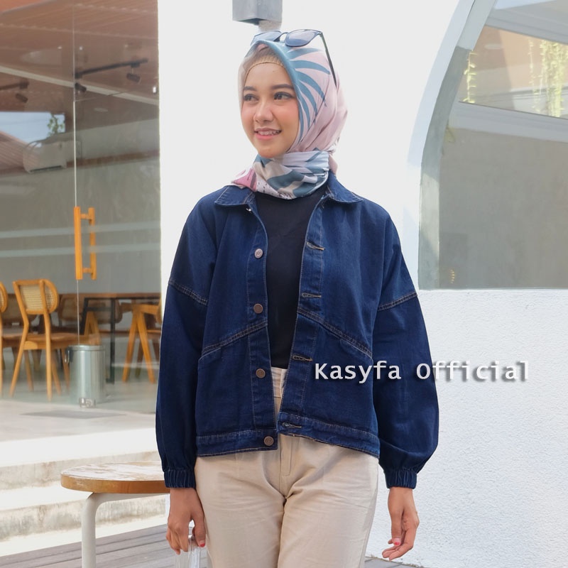 VINTAGE JAKET JEANS OVERSIZE // JAKET JEANS OVERSIZE WANITA