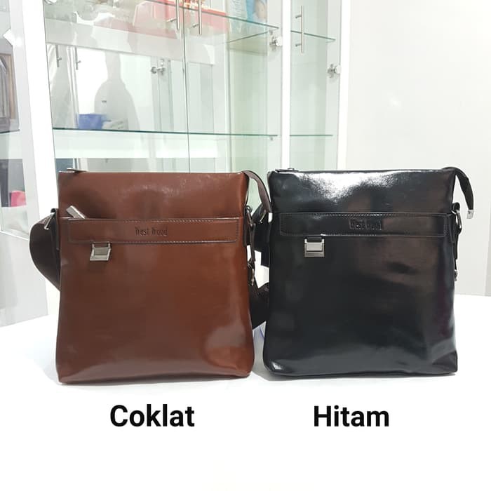 Mega_1688 Tas Selempang Pria Kulit Tas Slempang Cowok WEST WOOD MG513