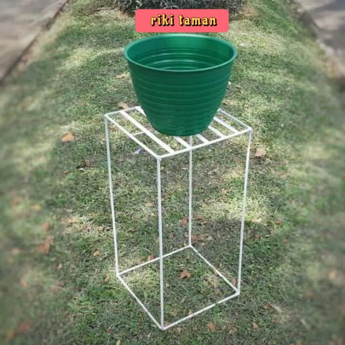 Rak Stending Pot tatakan tinggi 40 cm warna putih /hitam /Gold