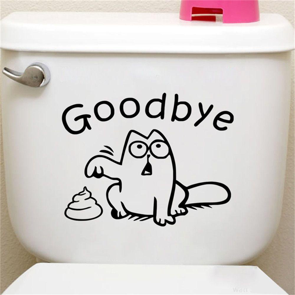 Chookyy Toilet Seat Stiker DIY Kamar Mandi Kartun Dinding Decal