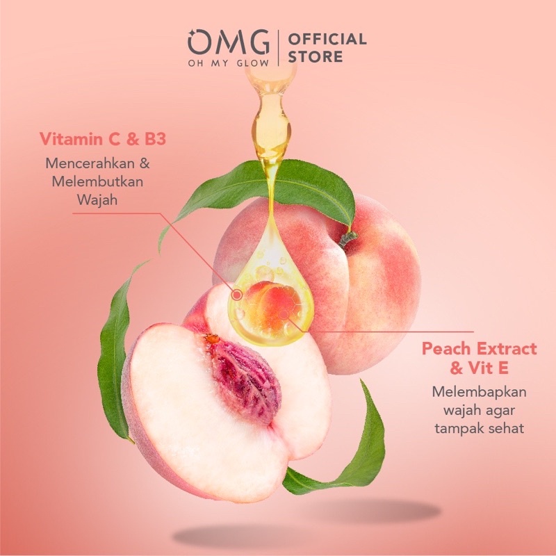 {COD READY MEDAN} OMG OH MY GLOW Peach Glowing Face Wash 50 g