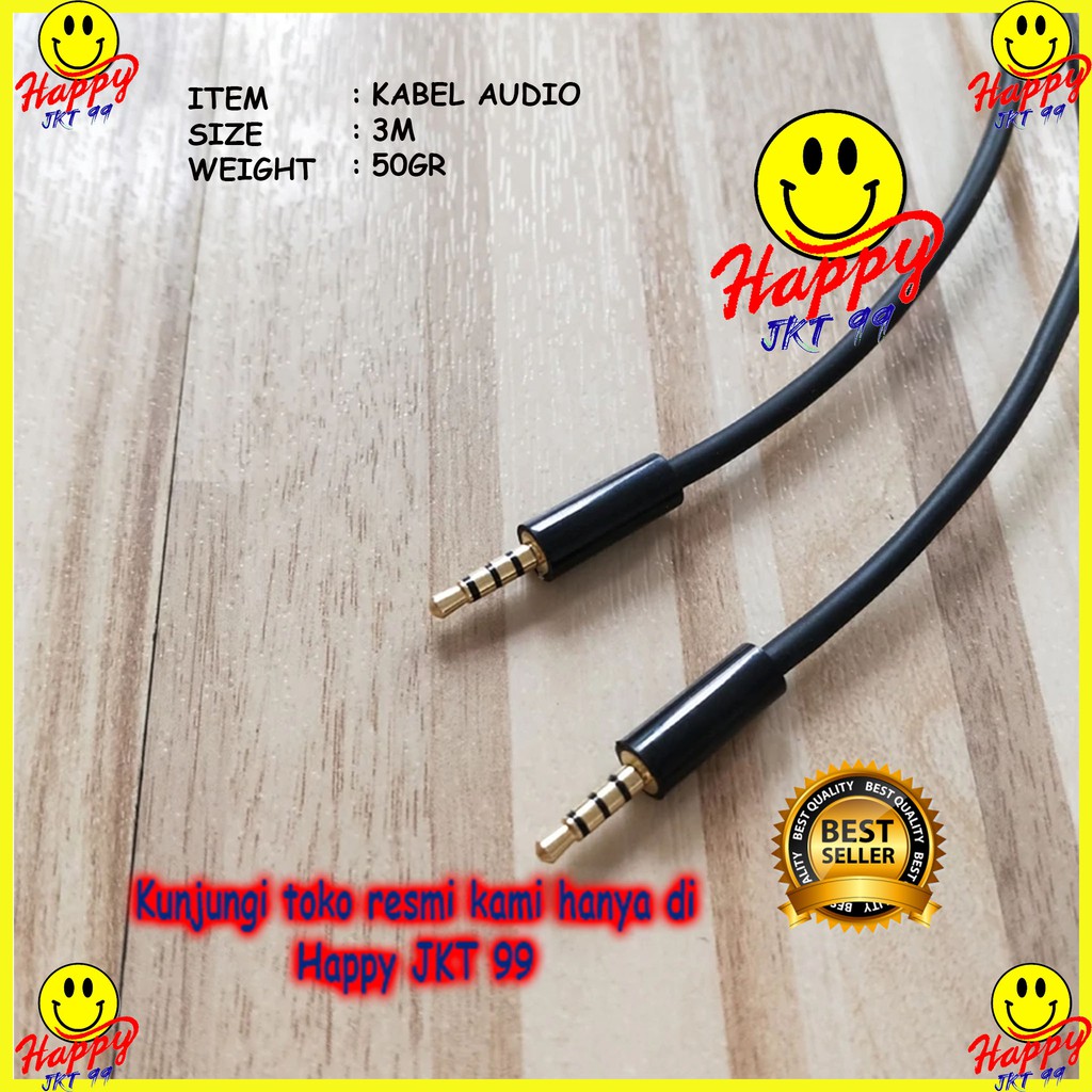 [ HAPPY JKT 99 ] KABEL AUDIO 3M 3 M METER ORIGINAL