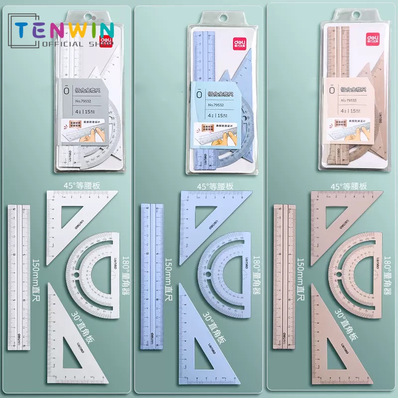 

gk PENGARIS RULER ALUMUNIUM GEOMETRY DRAWING - DELI 79532