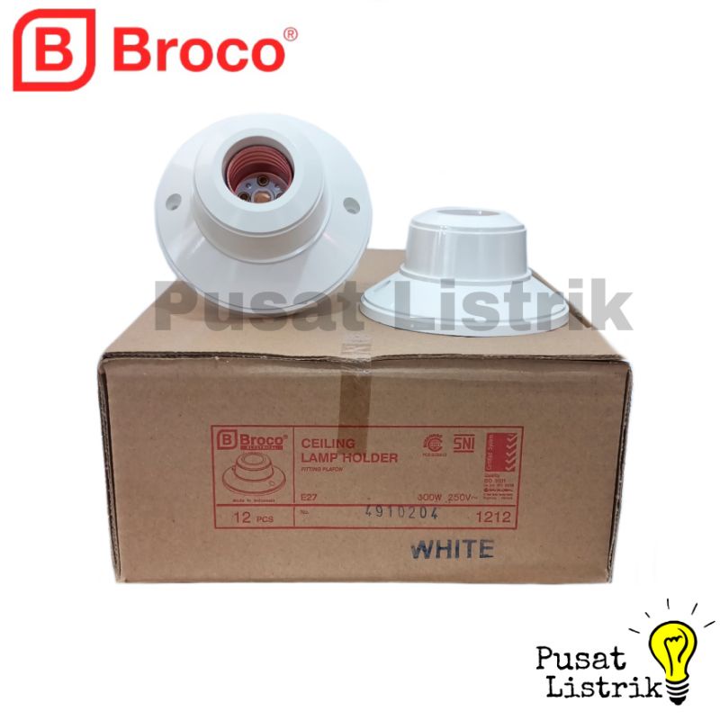 Fitting Plafon Bulat Broco 1212 Rumah Lampu Bulat Broco