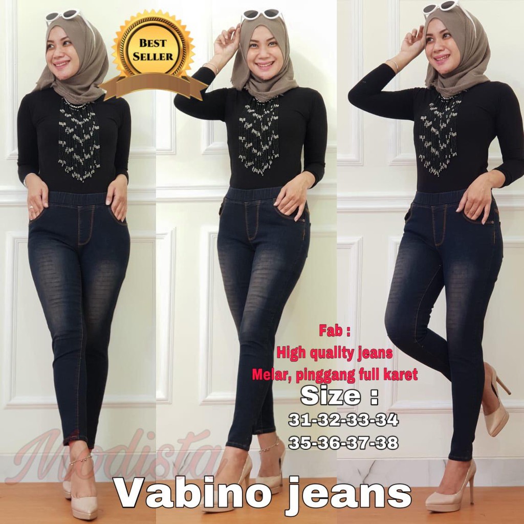 SIZE 31-38 !! VABINO JEANS DARK BROWN SERIES VARIASI LASER