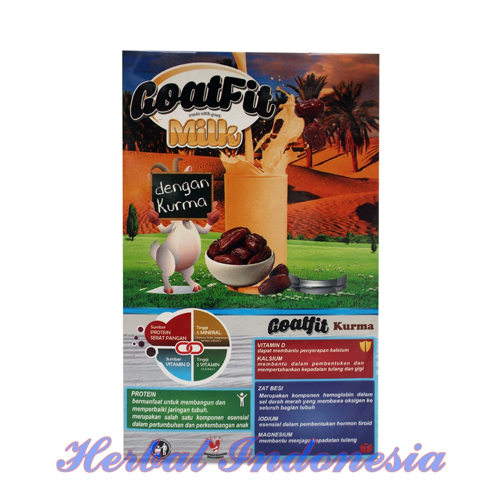 Susu Goatfit Milk Plus Kurma 200gr - Susu Kambing Goatfit Made With Goat fit KURMA