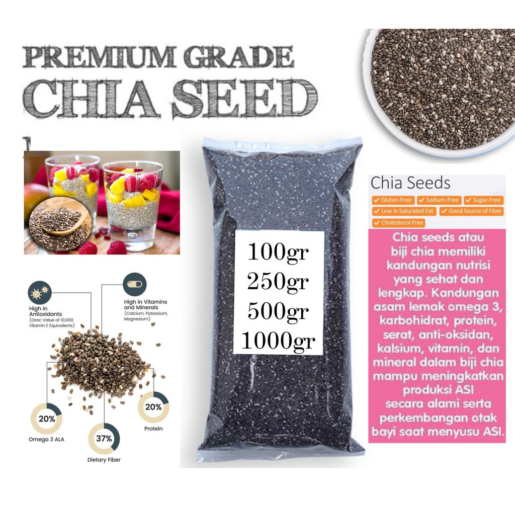 

Chia Seed Mexico Organic 100gr | CHIASEED MEXICO bukan peru