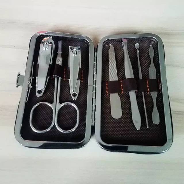 jepit kuku set 7pcs potong kuku gunting kuku pinset korek kuping pengasah