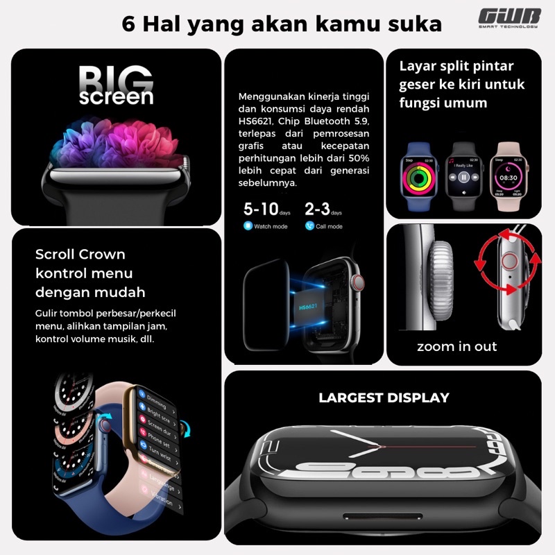 GWB X Series Smartwatch Original Fitness Tracker