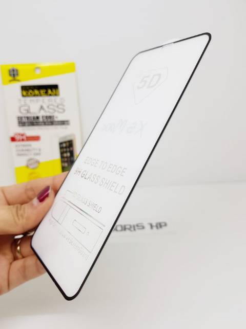 KOREAN Tempered Glass iPhone XS Max 6.5&quot; FULL SCREEN TG 5D iPhone XS Max FULL GLUE Anti Gores Kaca