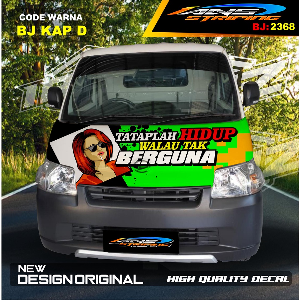 STIKER KAP KABIN DEPAN MOBIL GRANMAX PICK UP / VARIASI STIKER KABIN DEPAN PICK UP / DECAL STIKER KABIN CARRY PICK UP L300 DLL