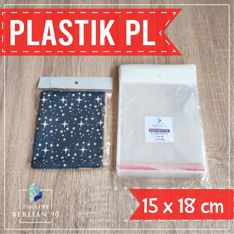 

Plastik Display 15x18 cm Plastik Opp Gantung Tebal 40s Mic