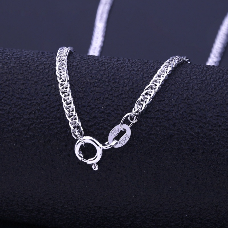 Kalung Rantai Bahan sterling silver 925 Ukuran 1.2-2.5mm Untuk Pria Dan Wanita