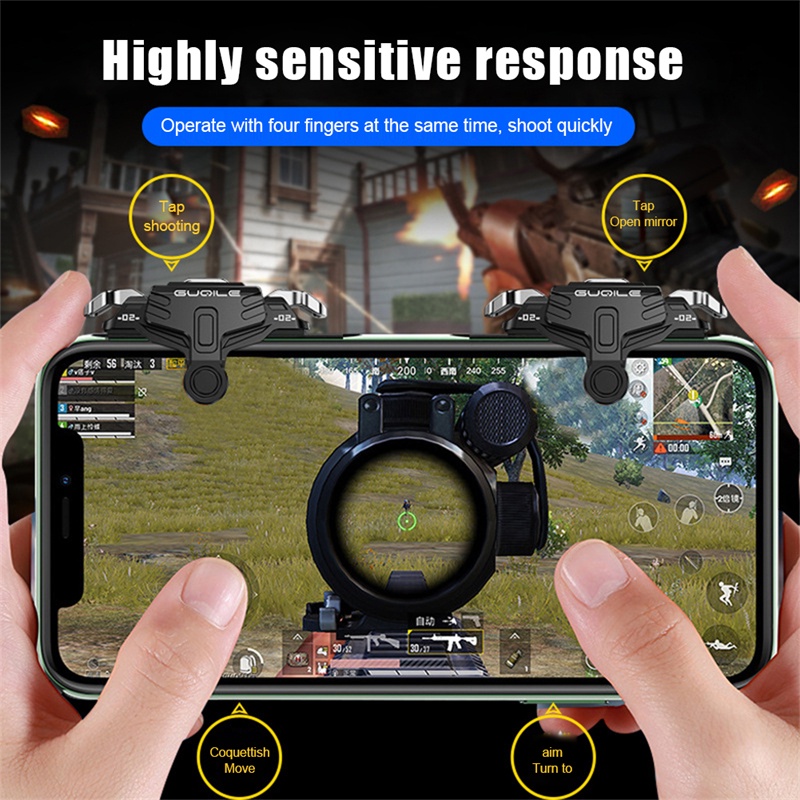 Tk Gt03 Gamepad / Joystick / Controller / Tombol Tembak Untuk Main Game Pubg Di Handphone