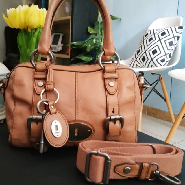 ⛔SOLD⛔Fossil Maddox Satchel Small Salmon