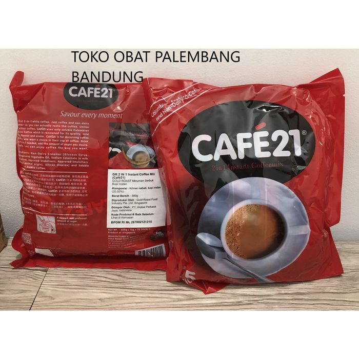 

201ggffg Cafe21 2 In 1 Instant Coffeemix 25 Sticks Gold Roast Kopi Cafe 21 Ds20X11