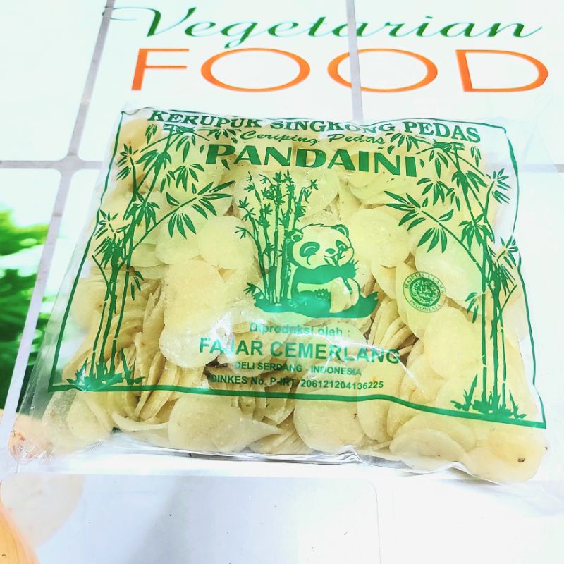 

KERUPUK SINGKONG PEDAS , CERIPING PEDAS, 400g, PANDAINI