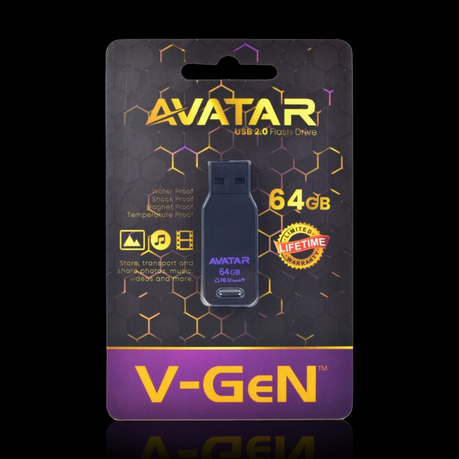 USB Flashdisk V-GeN 64GB AVATAR USB 2.0 UFD Flashdrive VGEN