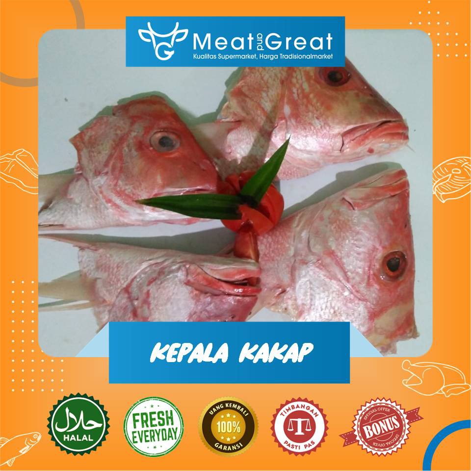 

Kepala Kakap Merah Segar Isi 3 pcs