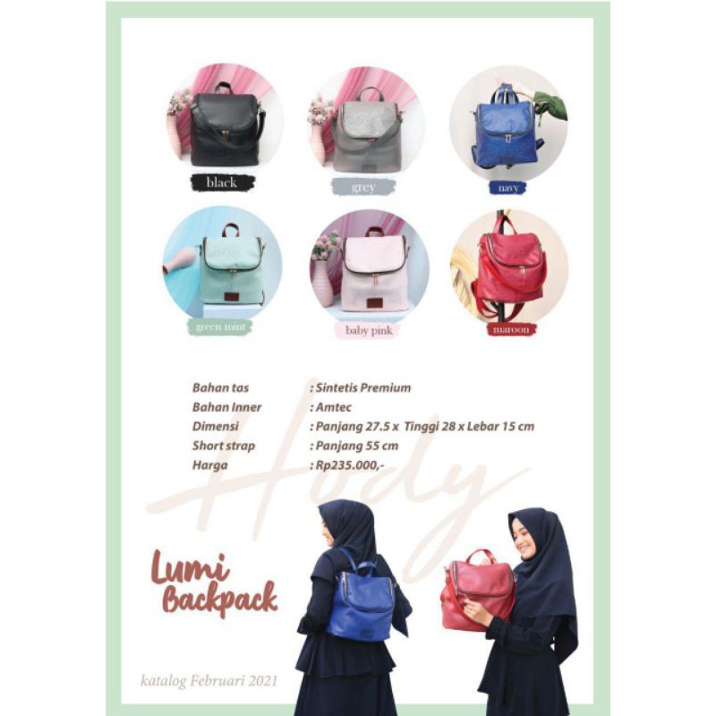 Lumi backpack bag by Hody