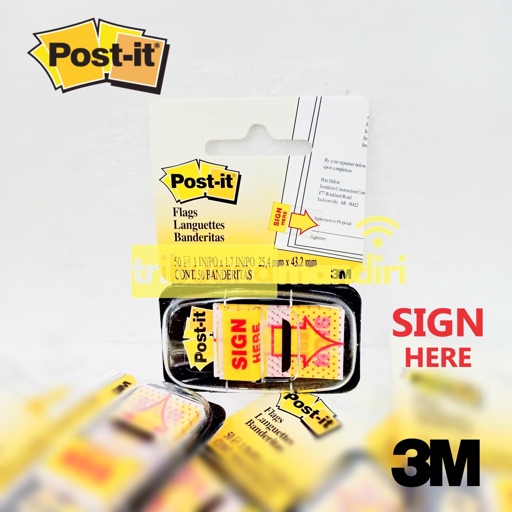 

Post It 3M SIGN HERE POST IT SIGN HERE 3M 680-9