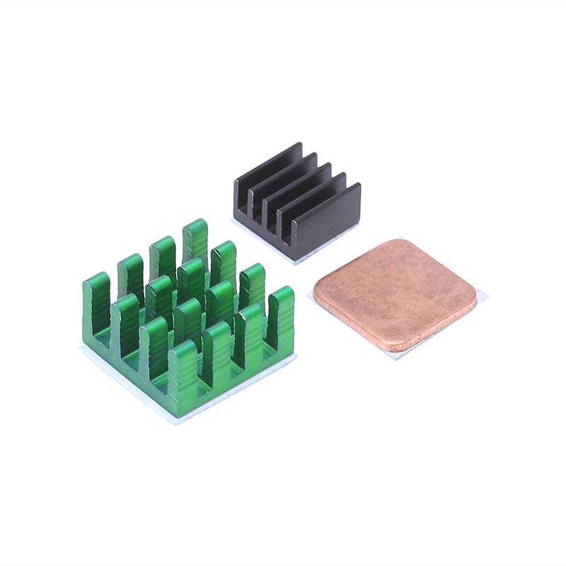 Btsg 3Pcs Heat Sink Alumunium Untuk w/Copper Cooling Sink Untuk Raspberry Pi 3per2 Model B