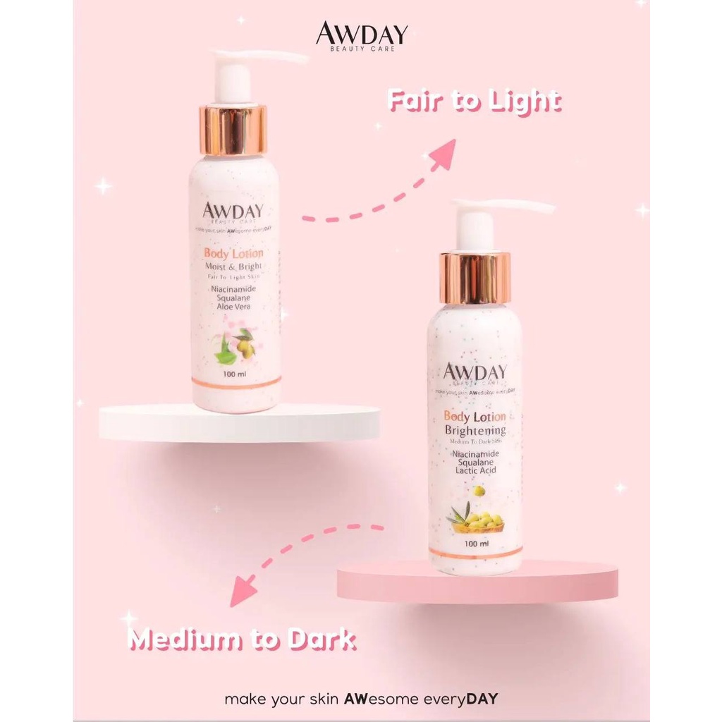 COD Free ongkir Awday Bodylotion Original Aha mimi Halal BPOM brightening PROMO