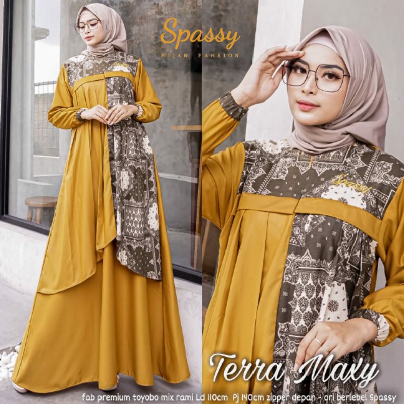 TERRA MAXY DRESS GAMIS BAHAN TOYOBO ORI SPASSY