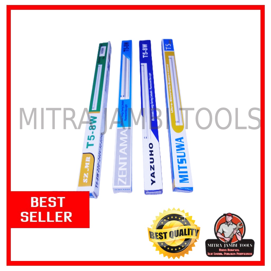 LAMPU T5 SET 8 WATT BIRU, HIJAU, KUNING, MERAH