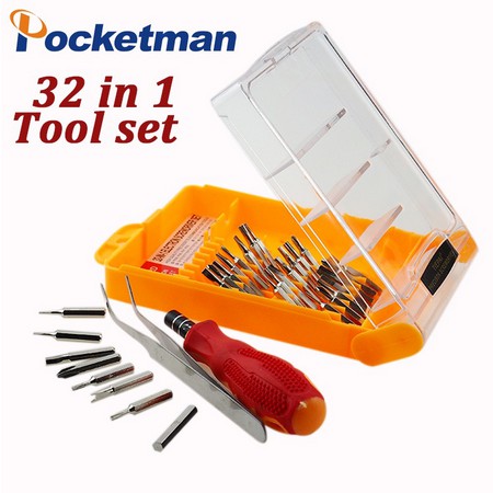 Obeng set toolkit kotak 32in1 lengkap dengan pinset 32 in 1 serbaguna