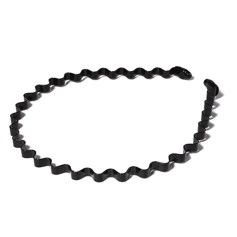 Unisex Sports Wave Hair Band Headband,Metal Black Hairband Headband