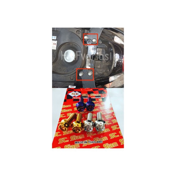 Set Baut Behel Scoopy Ring 12 Probolt Original Stainless Thailand