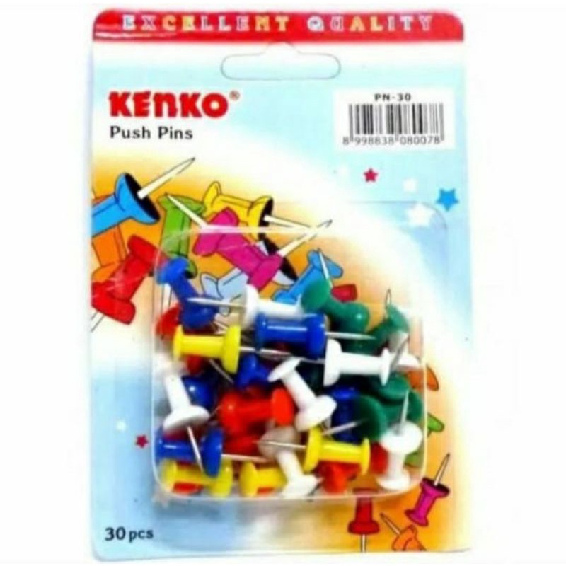 

Paku Mading Warna/Push Pins Kenk dan Joyko