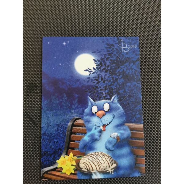 

kartu pos bluecat/bluecat postcard