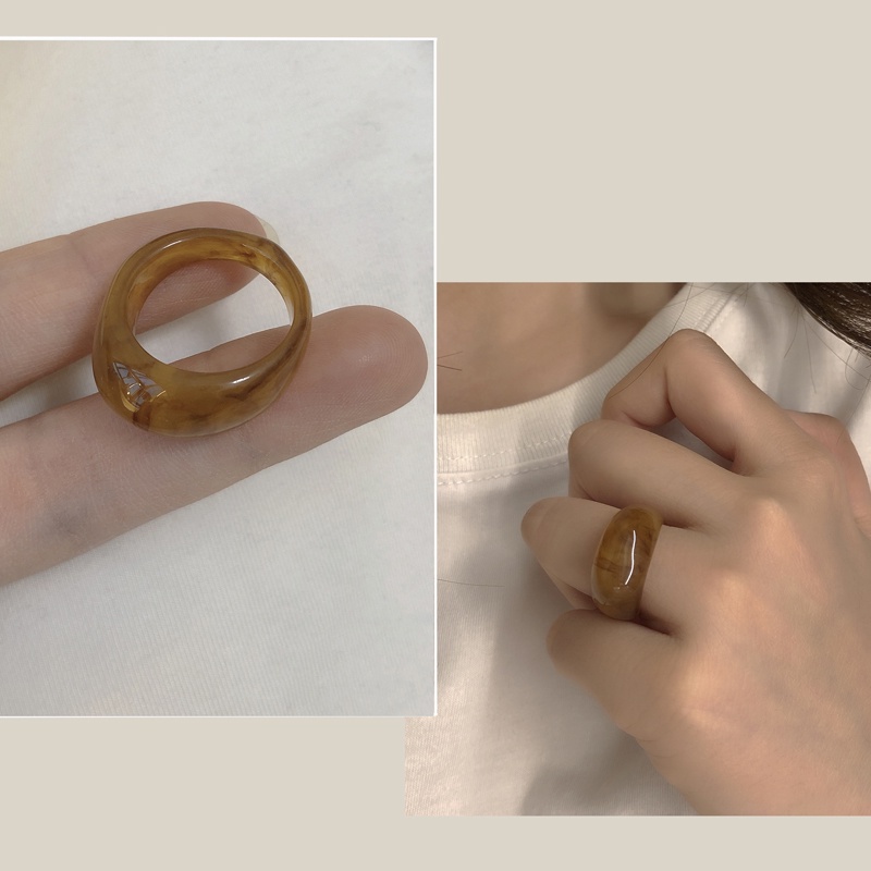 Resin Ring Accessories Retro Fashion Personality Versatile Korea