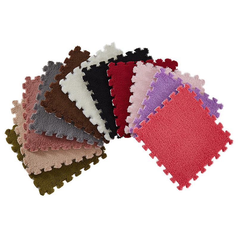 GO! KP368 Karpet Puzzle Bulu Tebal Alas Lantai Keset Puzzle Dekorasi Carpet Polos Foam Halus