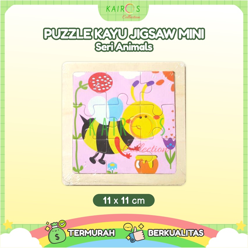 Puzzle Kayu Mini Anak Animals Binatang