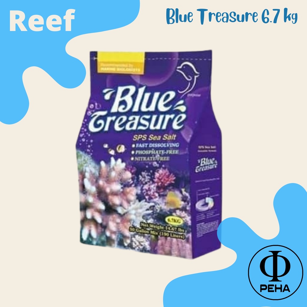 Blue treasure SPS sea salt 6.7kg garam ASW Marine Reef Laut