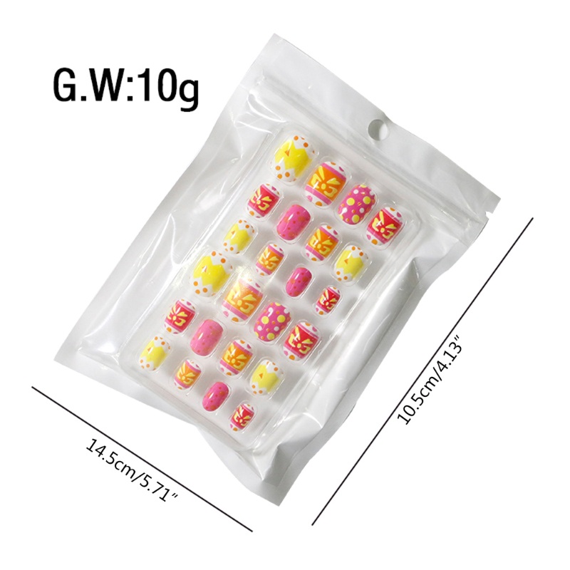 Siy Kuku Palsu Full Cover Motif Kartun Warna Permen Untuk Anak