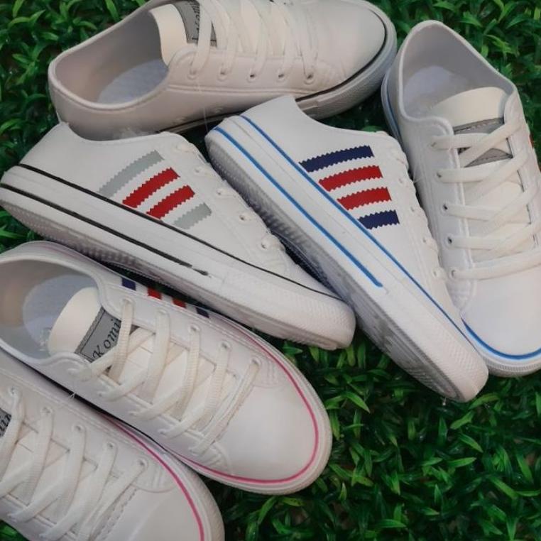 [Spu31au22o] SEPATU KETS KARET KOMIN K-065 MOTIF GARIS