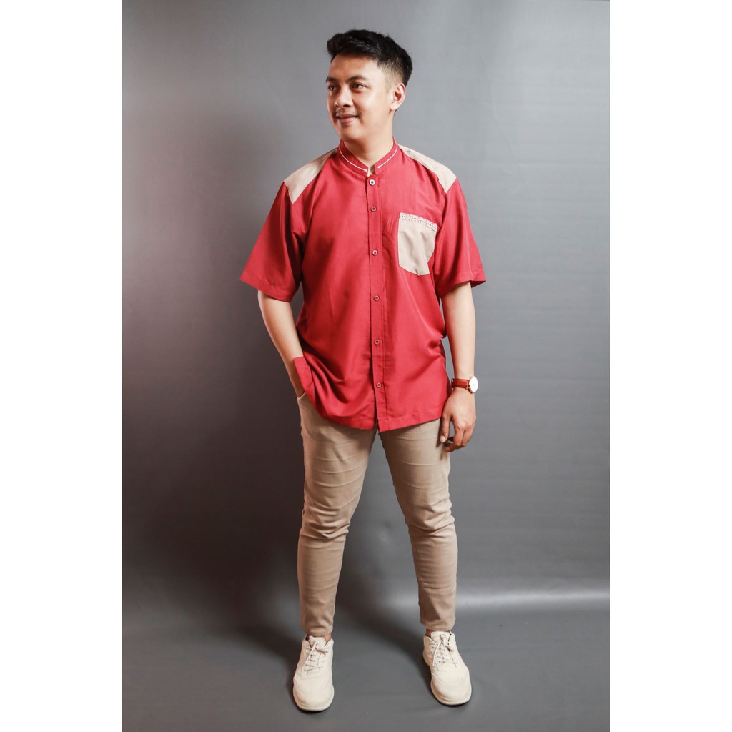 Baju Koko Pria Lengan Pendek Simple Elegant 2021