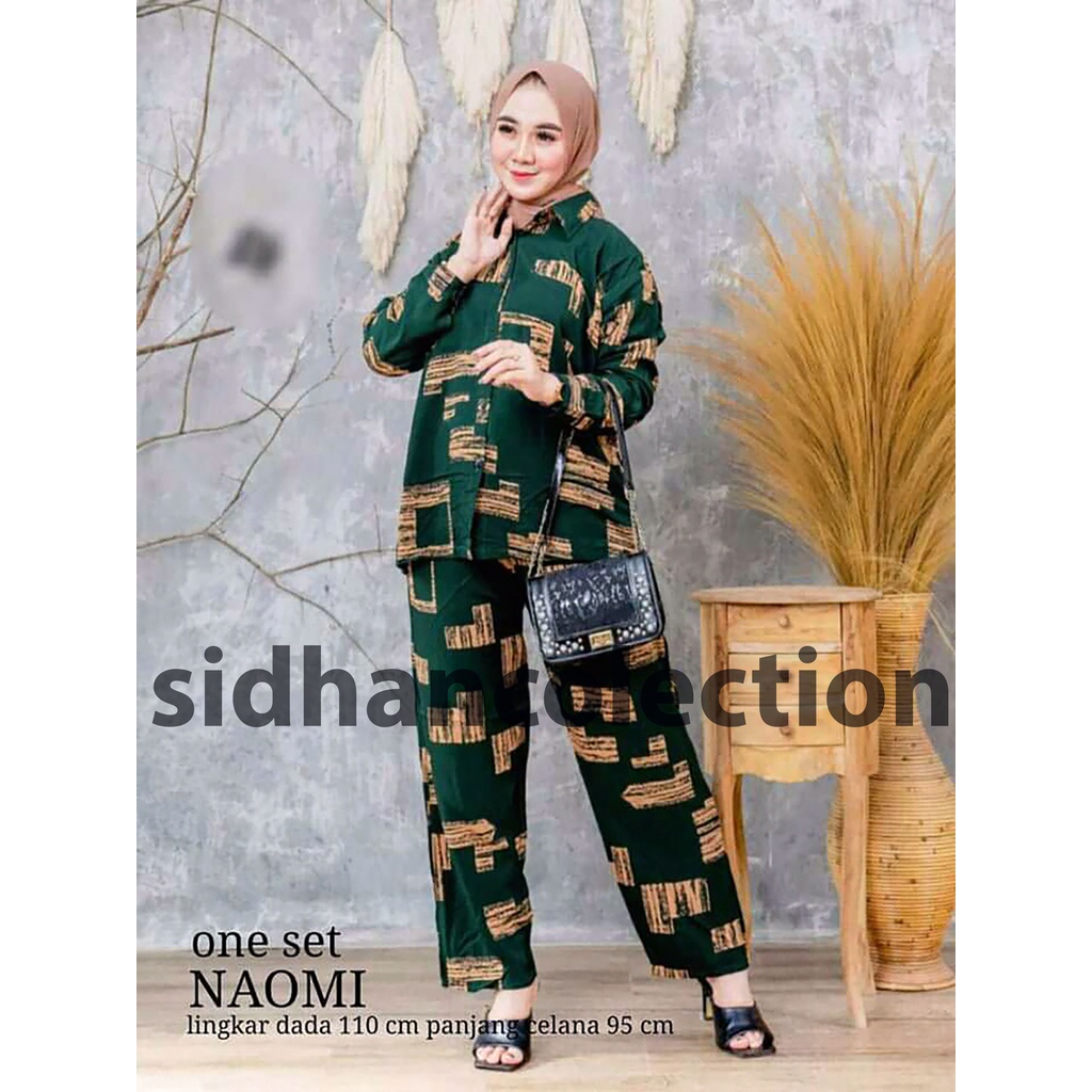 Oneset Tyedie Lengan Panjang Setelan Baju Tidur Busui Piyama Pakaian Wanita Baju Santai