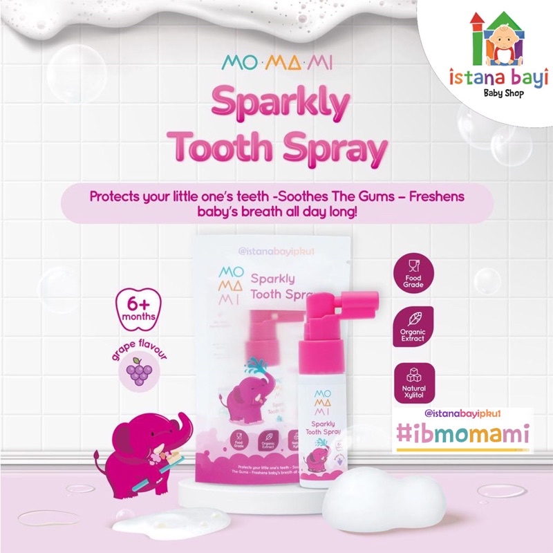 Momami Sparkly Tooth Spray 20ml / Perawatan Gigi Anak