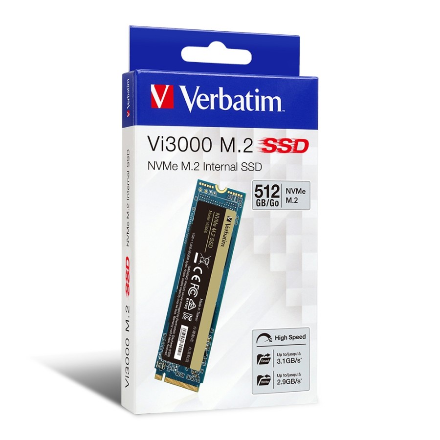 SSD VERBATIM Vi3000 512GB M.2 NVMe- SSD Verbatim 512GB Vi3000 NVMe M.2