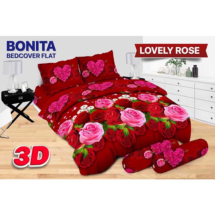 Gunakan Anteraja 1 Kg Only (Hanya) Bedcover Bonita Lovely Rose 180x200