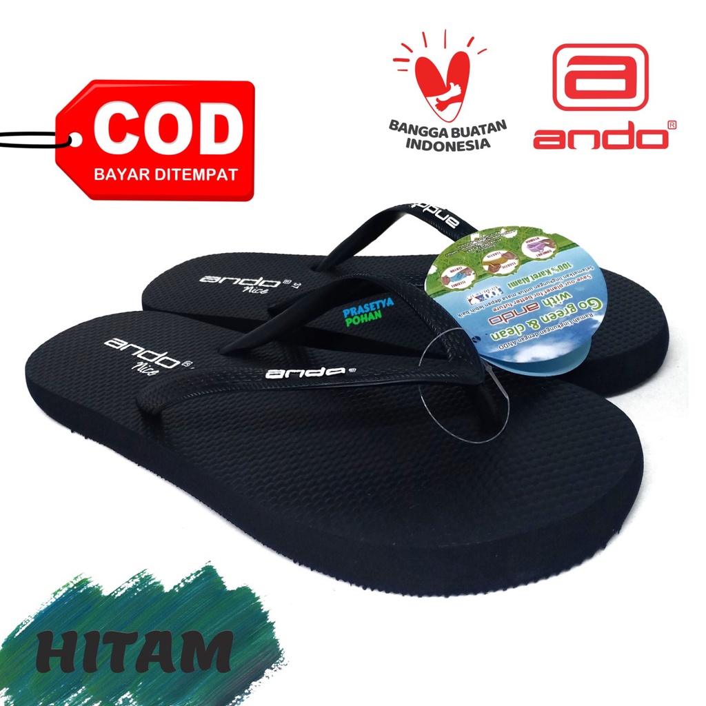 Sandal Jepit Wanita Original Ando Polos Premium - Sandal Wanita Anti Air dan Anti Slip